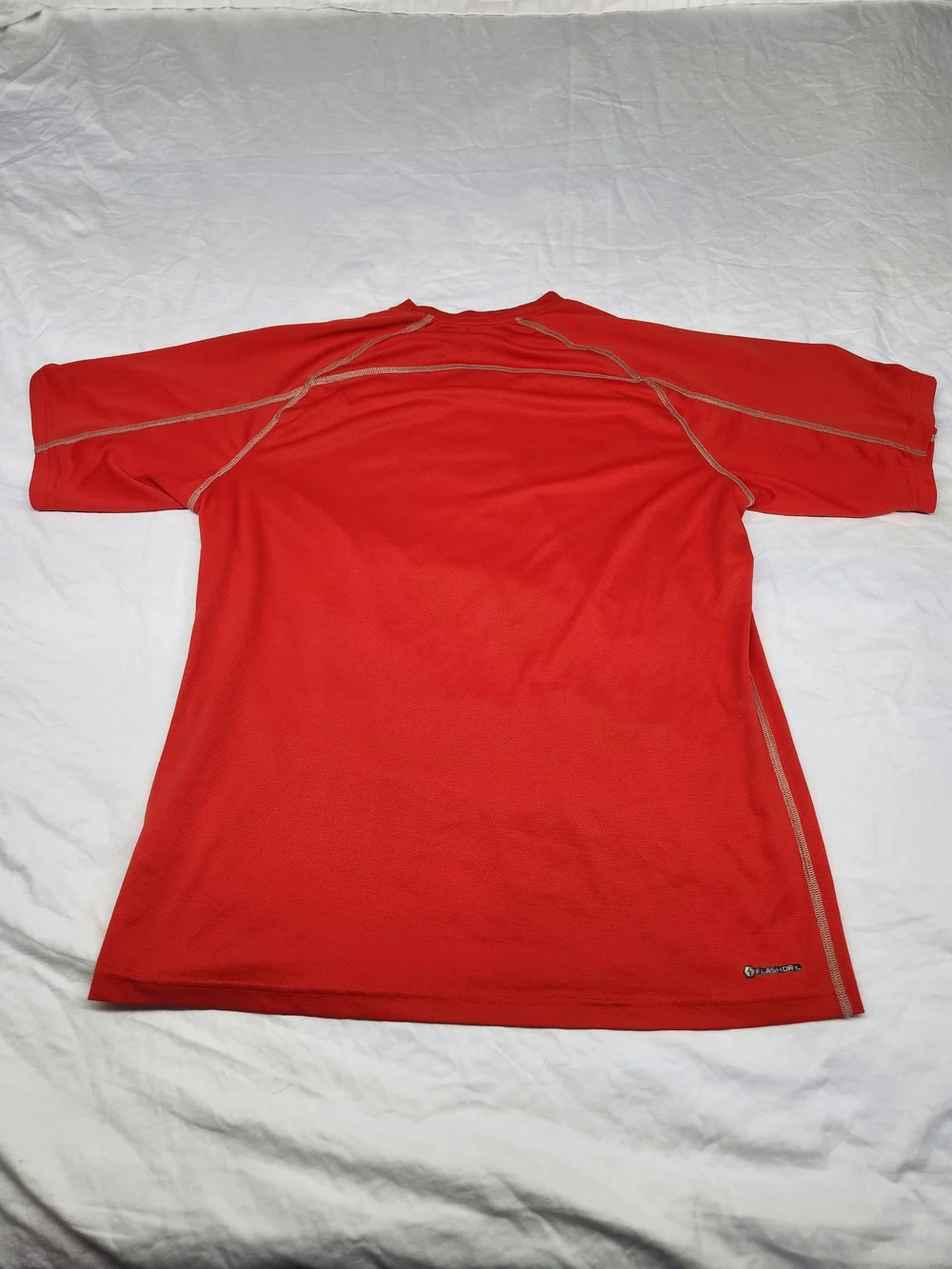The North Face Men's Red Short-Sleeve Active Tee with Contrast Stitching